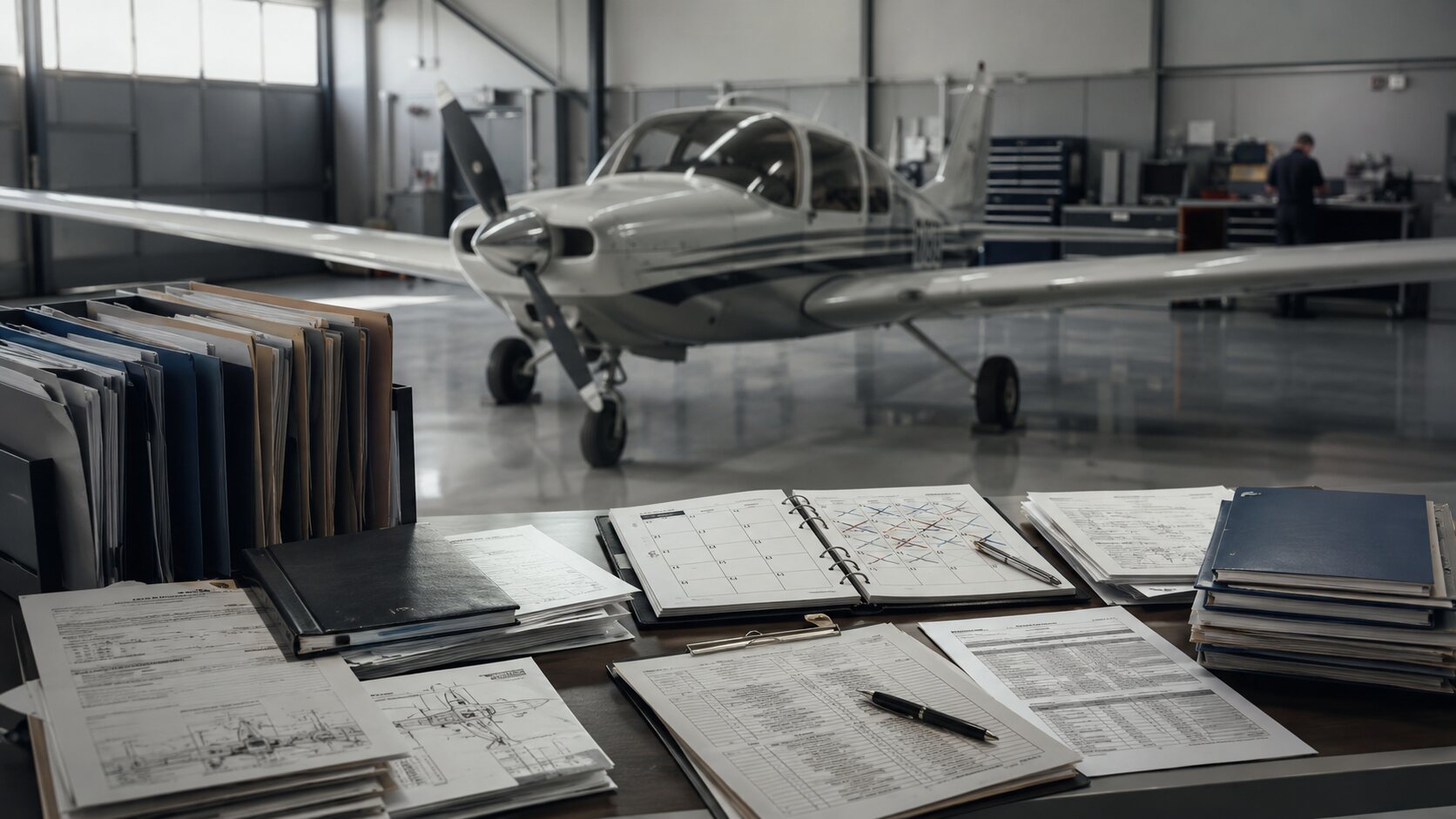 Aircraft and planning documents illustrating a co-ownership structure
